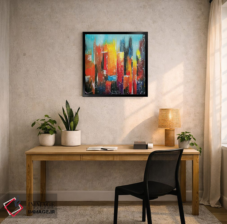 تابلو انتزاعی مرکز شهر آفتابی اثر کوپتسووا آرت - D6B