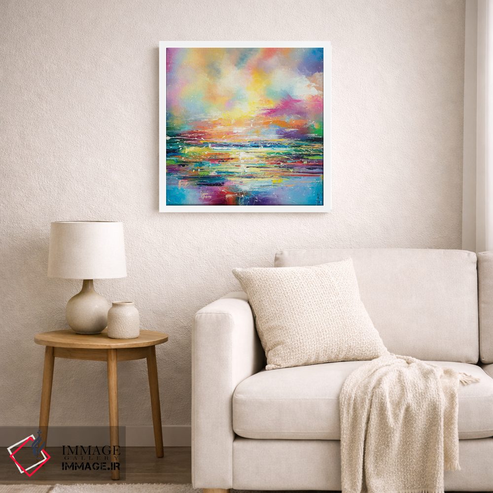 تابلو انتزاعی جادوی غروب دریا اثر کوپتسووا آرت - D4W