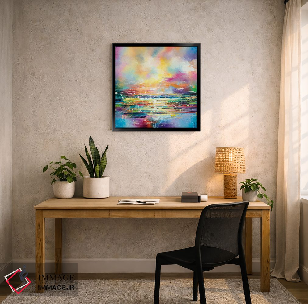 تابلو انتزاعی جادوی غروب دریا اثر کوپتسووا آرت - D5B