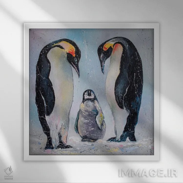 تابلو دکوراتیو لحظه آموزشی اثر کوپتسووا آرت - نمای قابدار سفید