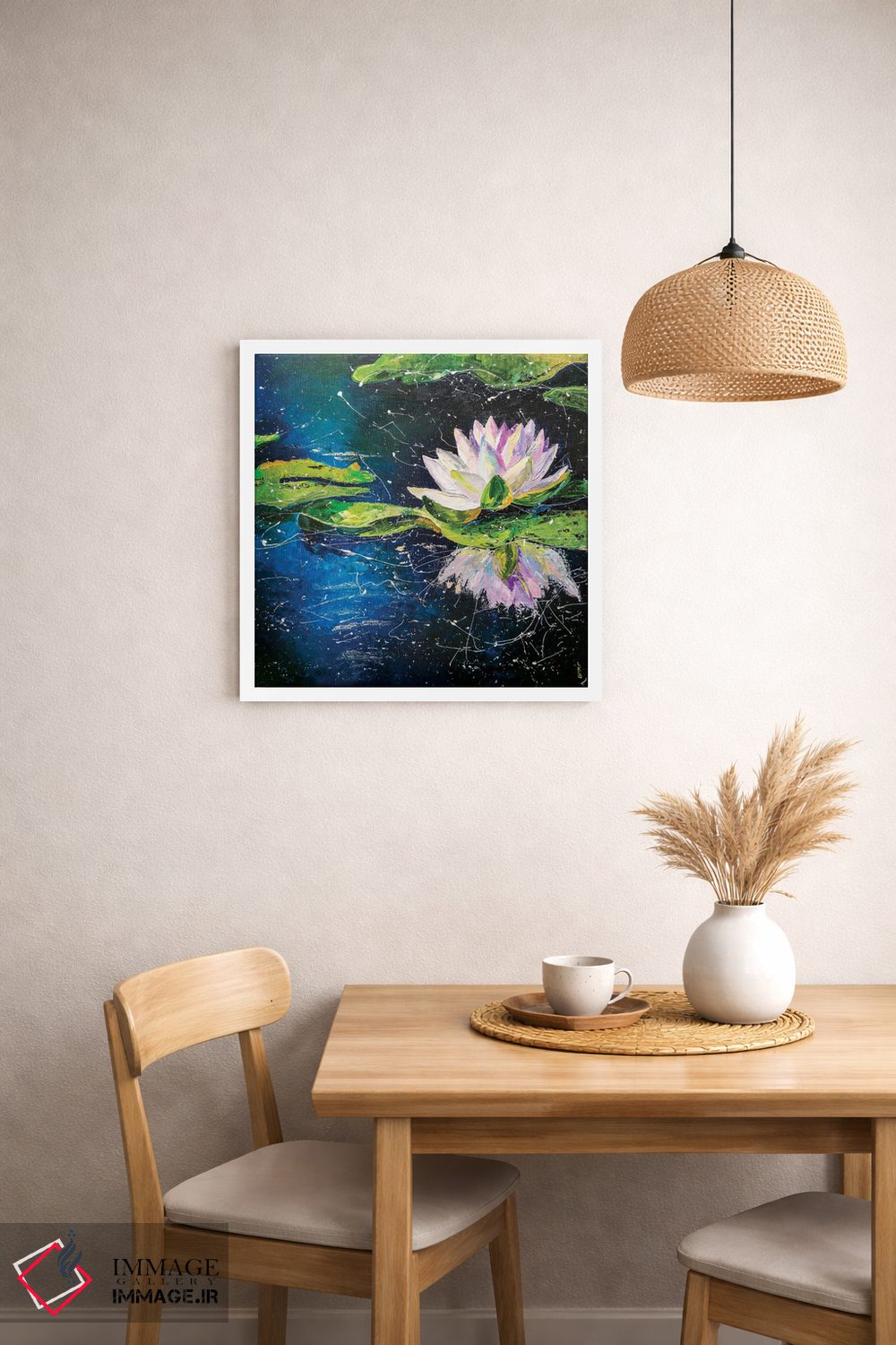 تابلو دکوراتیو نیلوفر آبی اثر کوپتسووا آرت - D1W