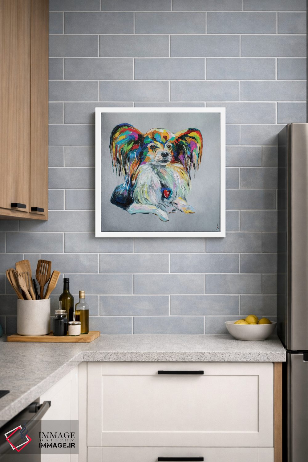 تابلو دکوراتیو سگ پاپیلون اثر کوپتسووا آرت - D2W