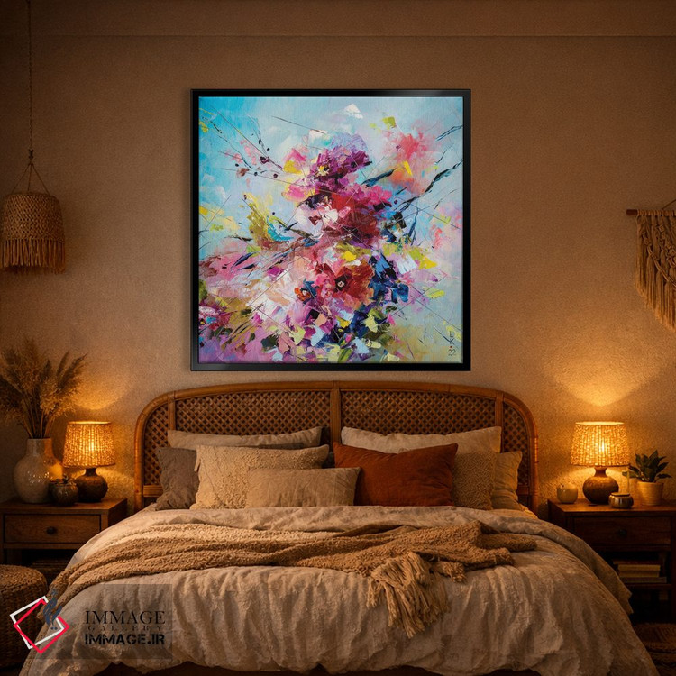 تابلو انتزاعی شکوفه لطیف اثر کوپتسووا آرت - D2B