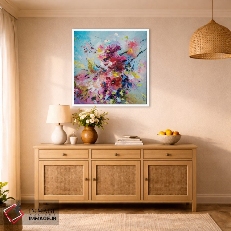 تابلو انتزاعی شکوفه لطیف اثر کوپتسووا آرت - D1W