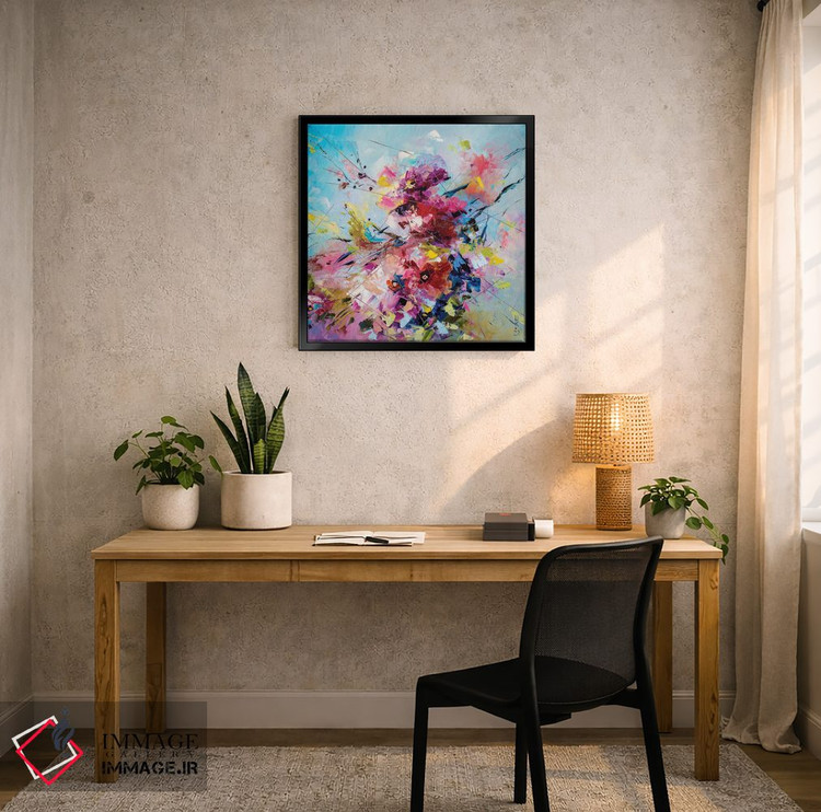 تابلو انتزاعی شکوفه لطیف اثر کوپتسووا آرت - D5B