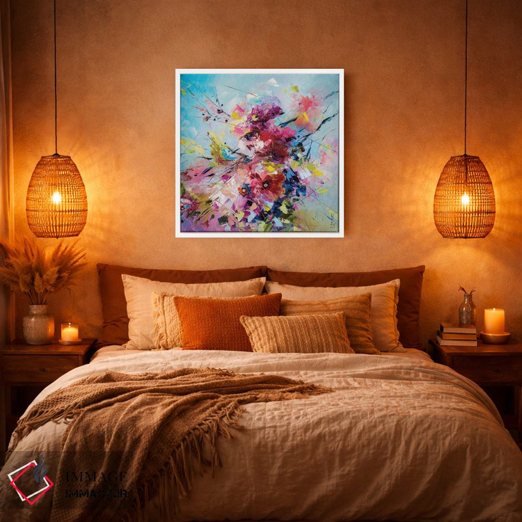 تابلو انتزاعی شکوفه لطیف اثر کوپتسووا آرت - D4W