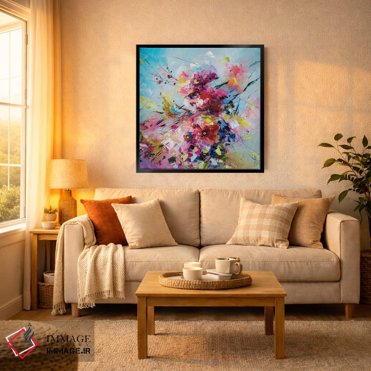 تابلو انتزاعی شکوفه لطیف اثر کوپتسووا آرت - D3B