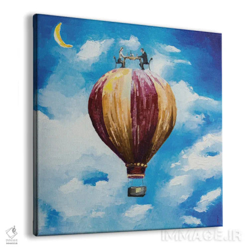 تابلو دکوراتیو قرار ملاقات در ابرها اثر کوپتسووا آرت - نمای پرسپکتیو محصول