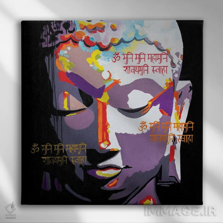 تابلو دکوراتیو بودا اثر کوپتسووا آرت - نمای روبهرو روی دیوار