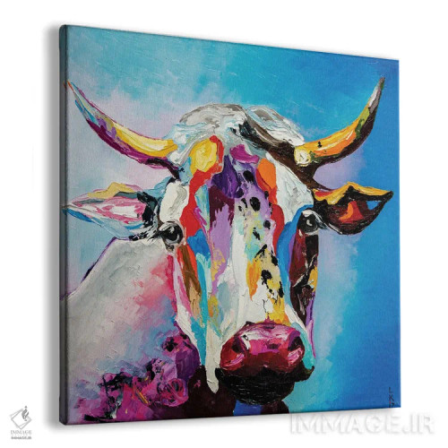 تابلو دکوراتیو گاو اثر کوپتسووا آرت - نمای پرسپکتیو محصول