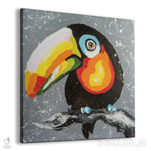 تابلو دکوراتیو توکانی خنده دار اثر کوپتسووا آرت - نمای پرسپکتیو محصول