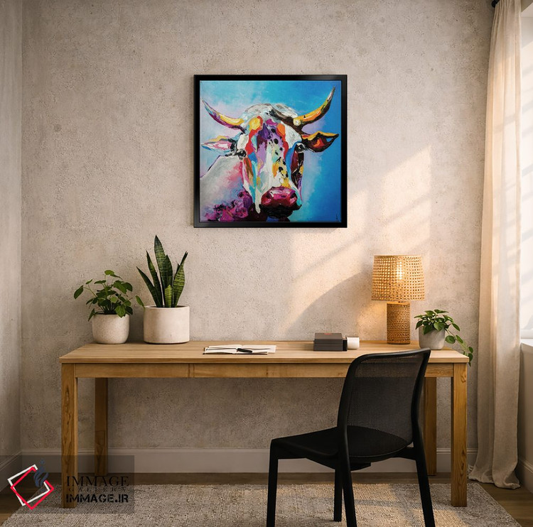 تابلو دکوراتیو گاو اثر کوپتسووا آرت - D6B