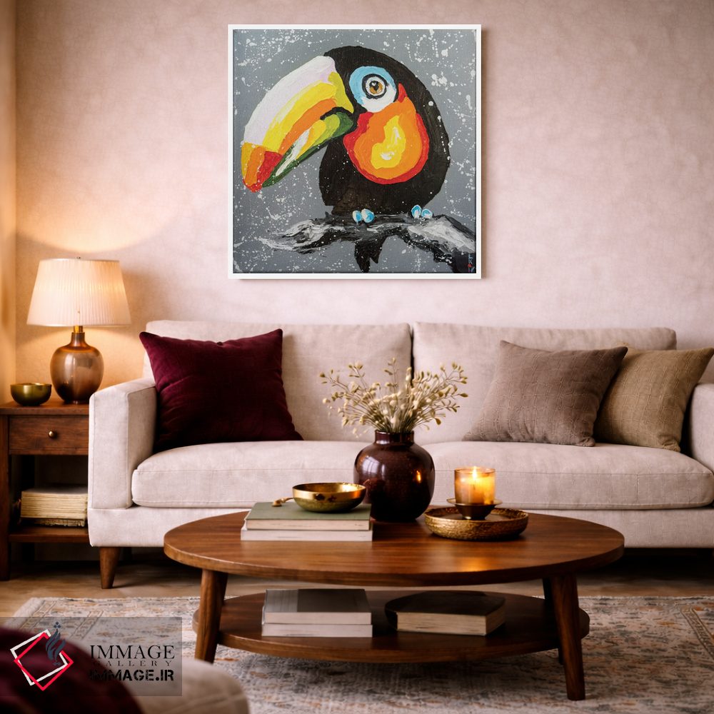 تابلو دکوراتیو توکانی خنده دار اثر کوپتسووا آرت - D2W