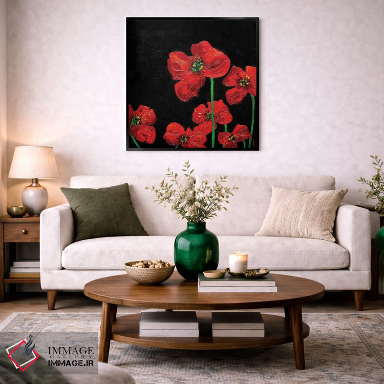 تابلو دکوراتیو شقایق ها اثر کوپتسووا آرت - D2B