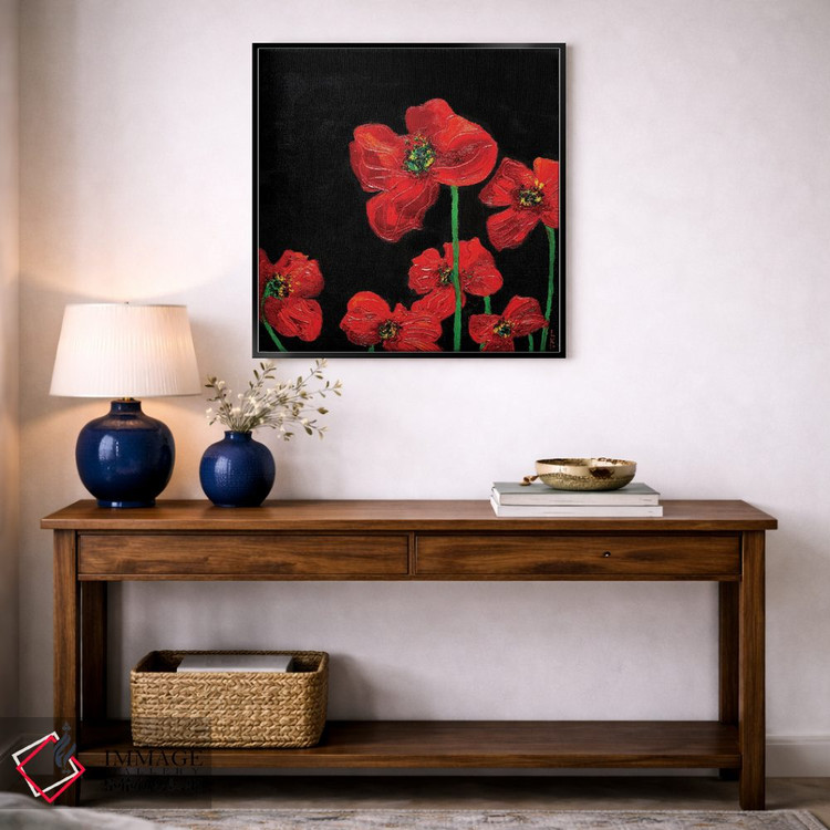 تابلو دکوراتیو شقایق ها اثر کوپتسووا آرت - D3B