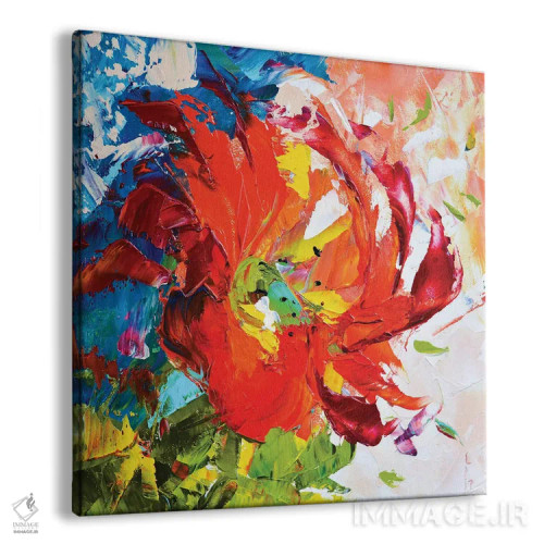 تابلو انتزاعی سوسن قرمز اثر کوپتسووا آرت - نمای پرسپکتیو محصول