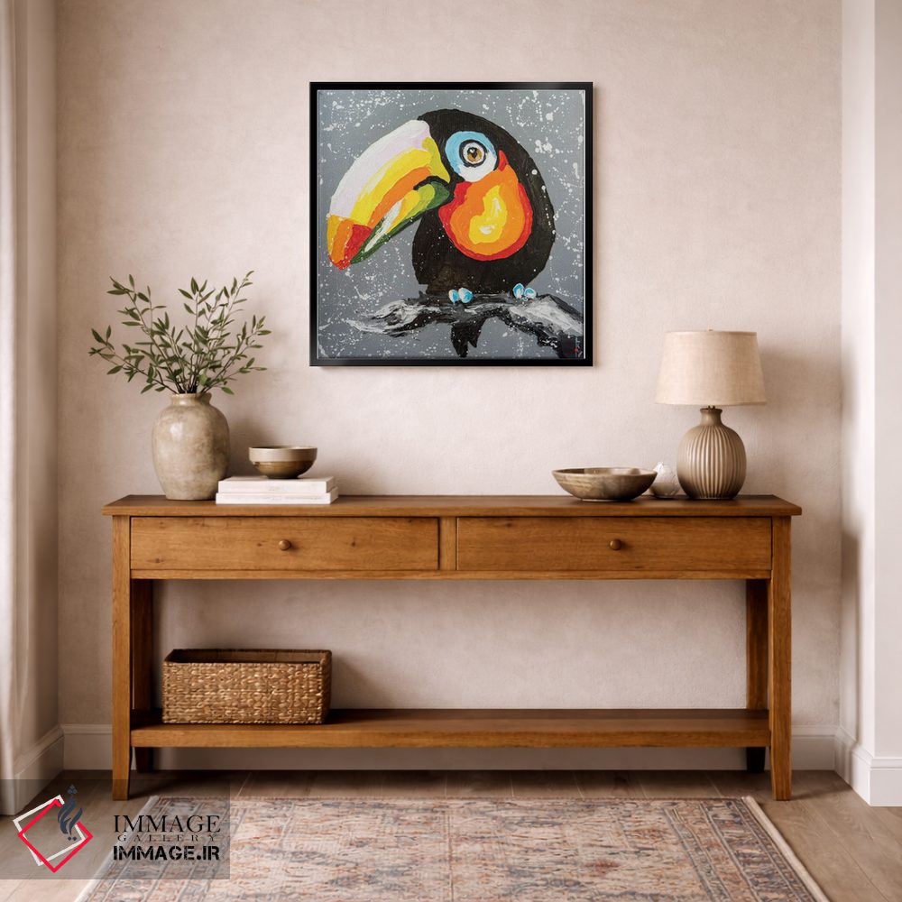 تابلو دکوراتیو توکانی خنده دار اثر کوپتسووا آرت - D6B