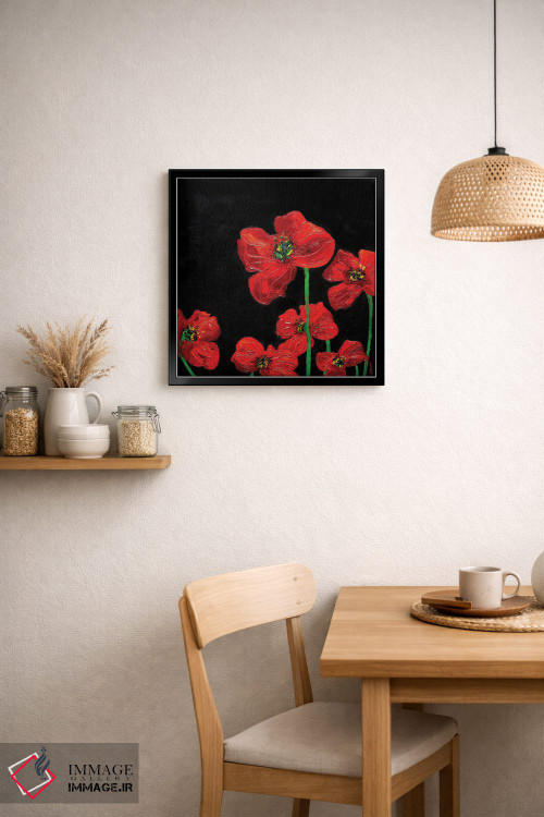 تابلو دکوراتیو شقایق ها اثر کوپتسووا آرت - D4B