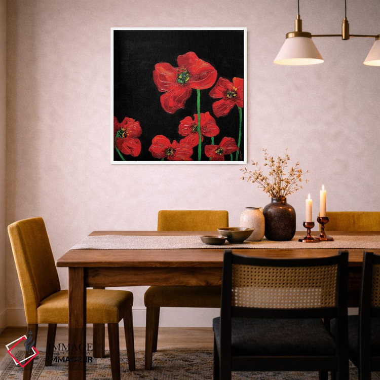 تابلو دکوراتیو شقایق ها اثر کوپتسووا آرت - D6W