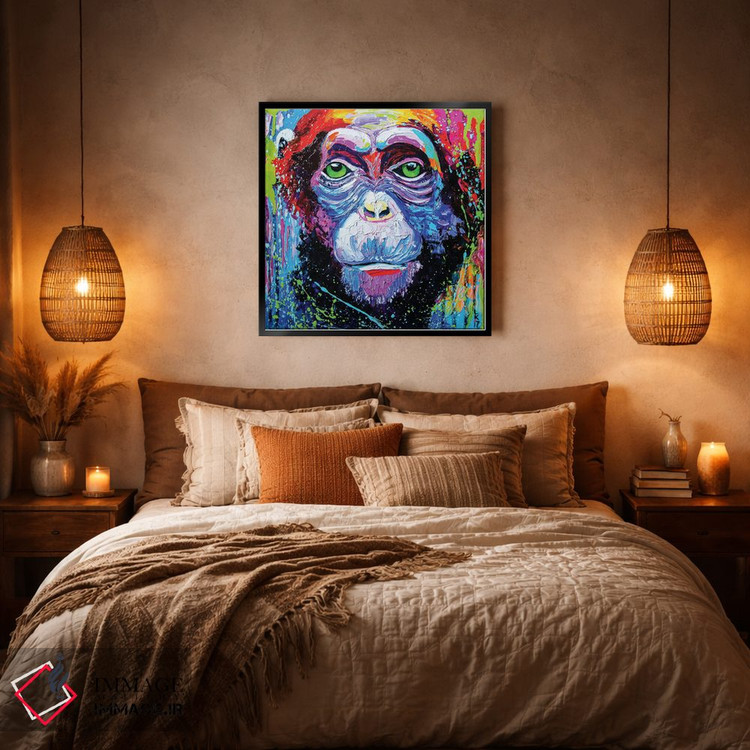 تابلو دکوراتیو من شامپانزه ام ۱ اثر کوپتسووا آرت - D6B