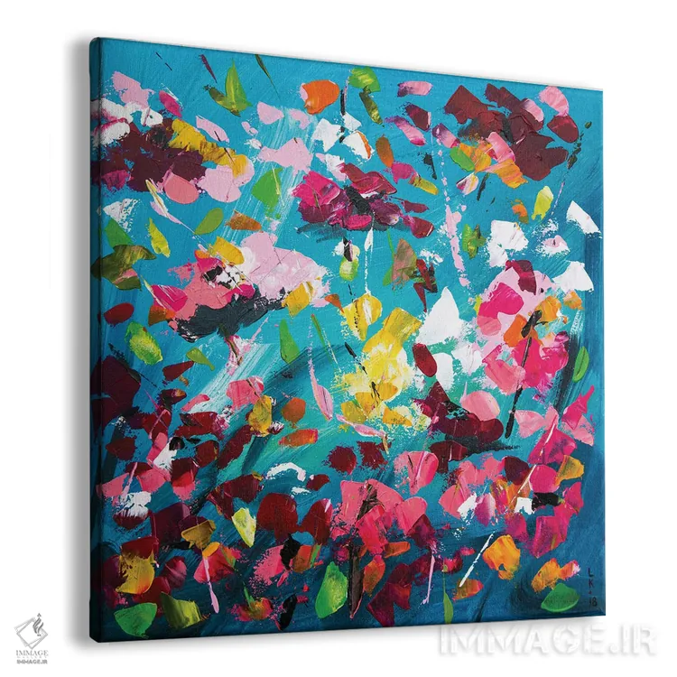 تابلو انتزاعی شکوفه زدن اثر کوپتسووا آرت - نمای پرسپکتیو محصول