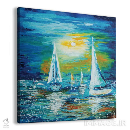 تابلو دکوراتیو مسابقه قایق رانی ۲ اثر کوپتسووا آرت - نمای پرسپکتیو محصول