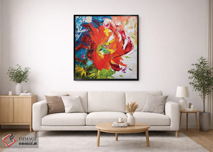 تابلو انتزاعی سوسن قرمز اثر کوپتسووا آرت - D1B