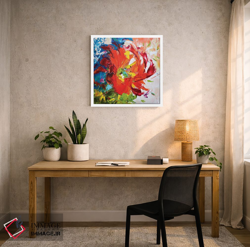 تابلو انتزاعی سوسن قرمز اثر کوپتسووا آرت - D5W