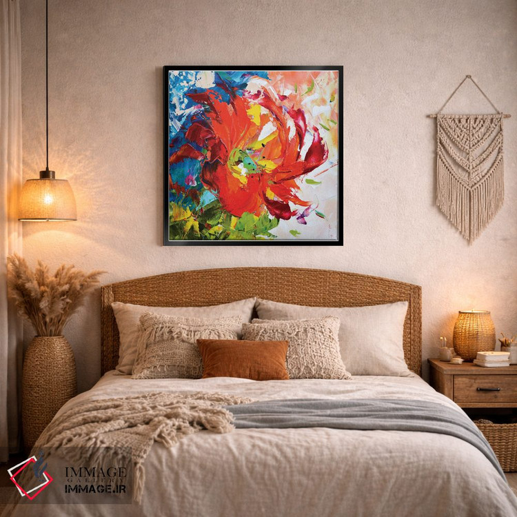 تابلو انتزاعی سوسن قرمز اثر کوپتسووا آرت - D4B