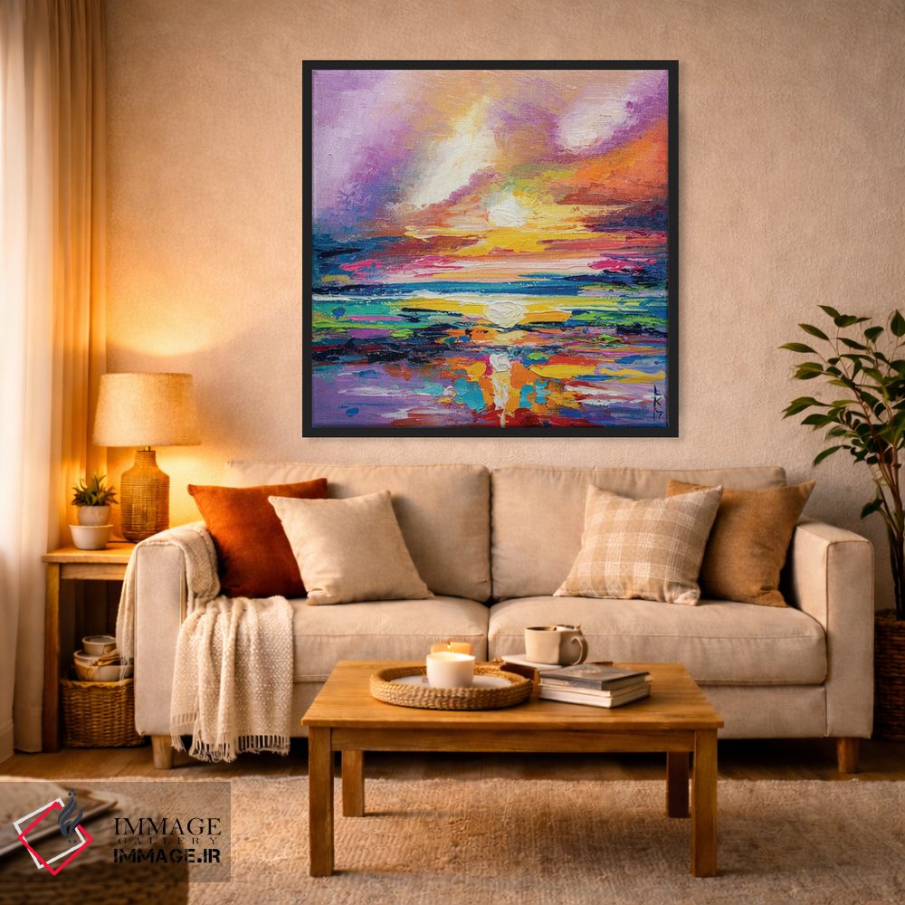 تابلو انتزاعی طلوع آفتاب اثر کوپتسووا آرت - D2B