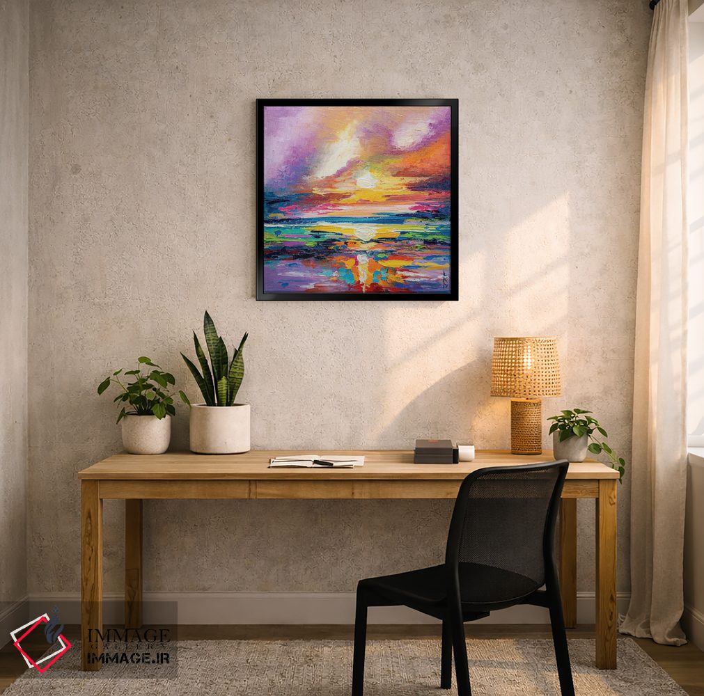 تابلو انتزاعی طلوع آفتاب اثر کوپتسووا آرت - D6B