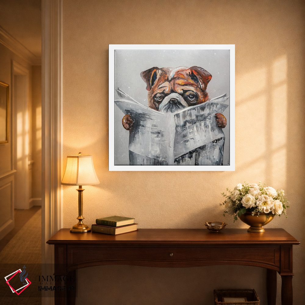 تابلو دکوراتیو اخبار بولداگ اثر کوپتسووا آرت - D2W