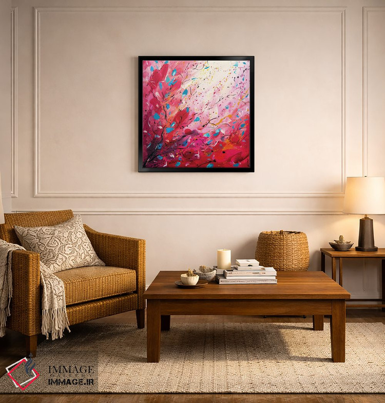 تابلو انتزاعی شکوفه ها در غروب اثر کوپتسووا آرت - D6B