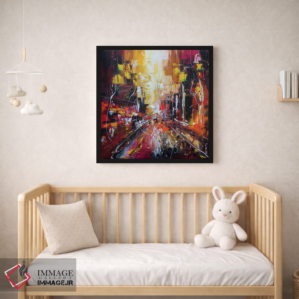 تابلو انتزاعی خیابان عصرگاهی اثر کوپتسووا آرت - D1B