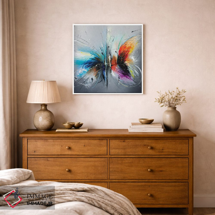تابلو انتزاعی قرار پروانه ها اثر کوپتسووا آرت - D1W