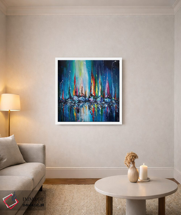 تابلو دکوراتیو قایق های بادبانی در بندر اثر کوپتسووا آرت - D4W