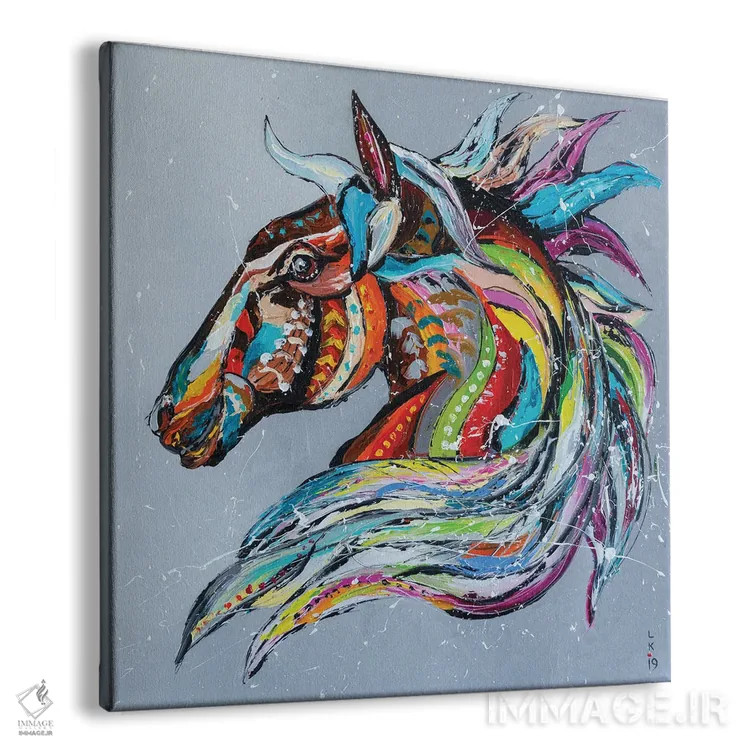 تابلو دکوراتیو اسب افسانه ای اثر کوپتسووا آرت - نمای پرسپکتیو محصول