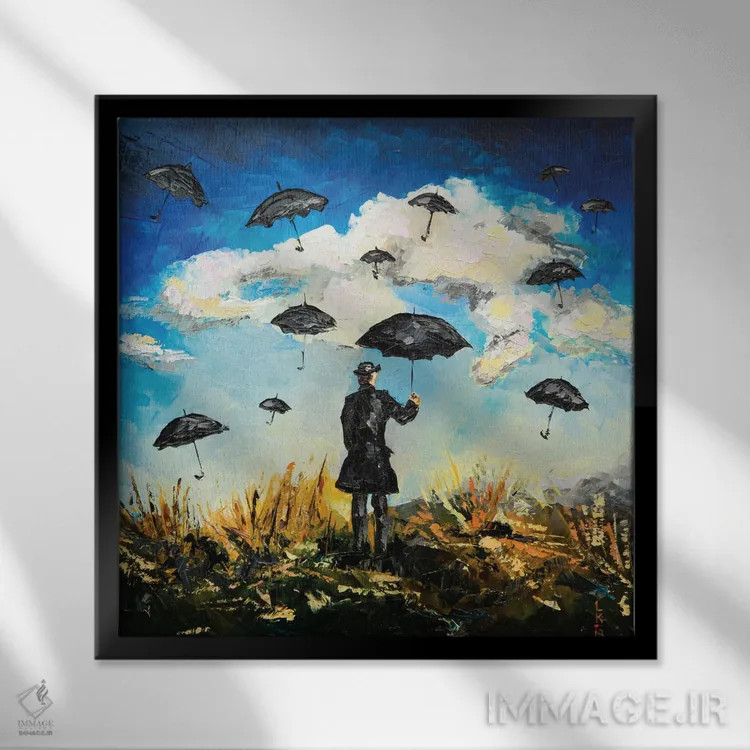 تابلو دکوراتیو هر جایی جز اینجا اثر کوپتسووا آرت - نمای قابدار مشکی