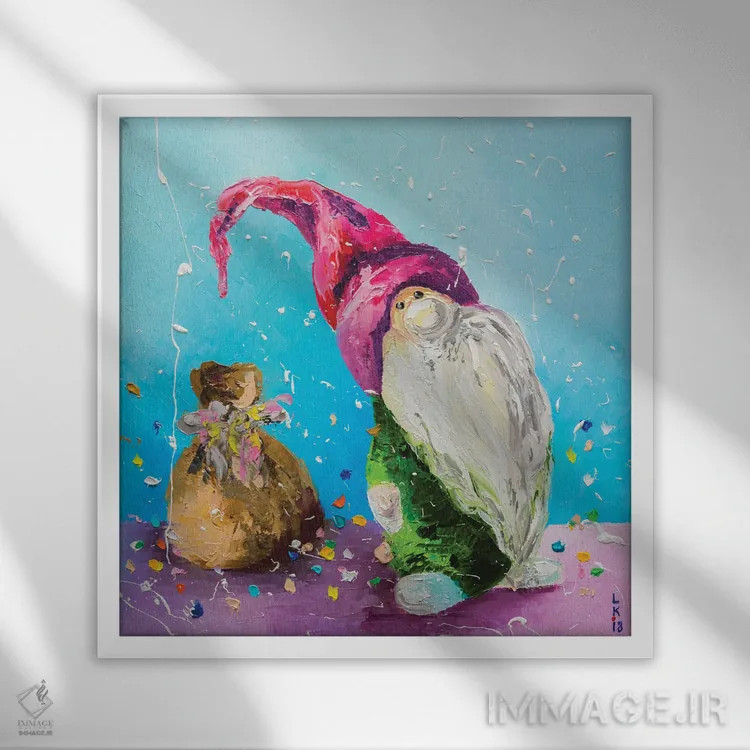 تابلو دکوراتیو هدیه برای تو اثر کوپتسووا آرت - نمای قابدار سفید