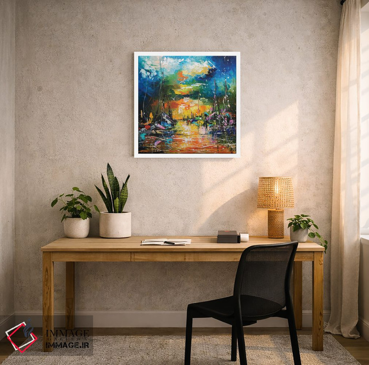 تابلو انتزاعی بندرگاه عصرگاهی اثر کوپتسووا آرت - D4W