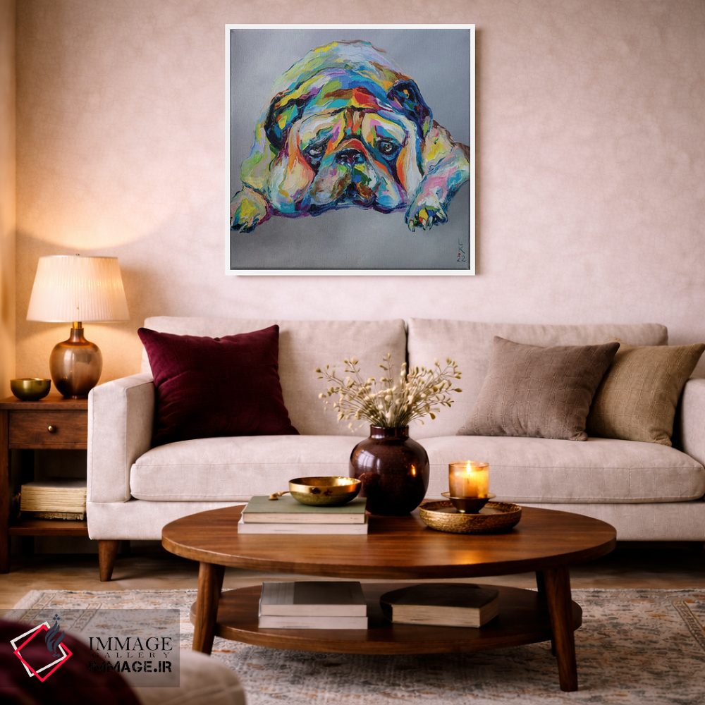 تابلو دکوراتیو پاگ غمگین اثر کوپتسووا آرت - D1W