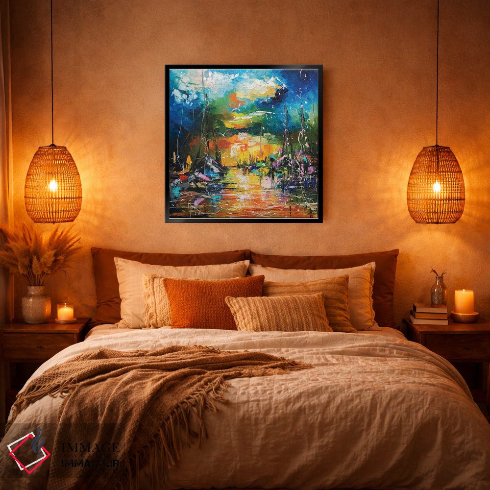 تابلو انتزاعی بندرگاه عصرگاهی اثر کوپتسووا آرت - D5B