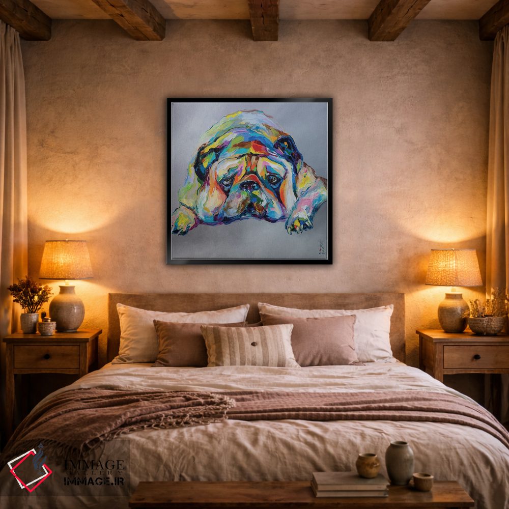 تابلو دکوراتیو پاگ غمگین اثر کوپتسووا آرت - D4B