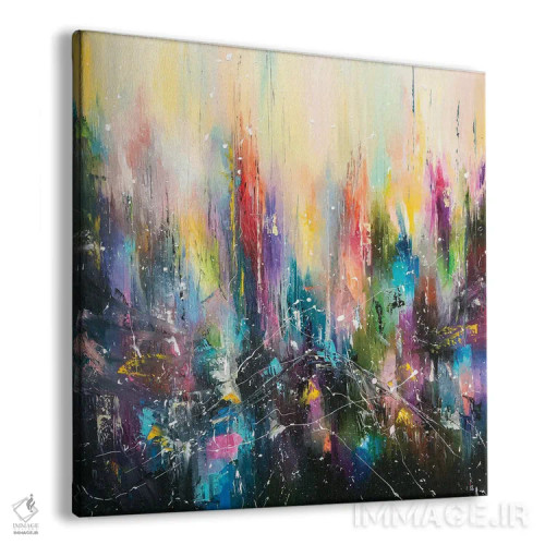 تابلو انتزاعی شهر جادویی اثر کوپتسووا آرت - نمای پرسپکتیو محصول