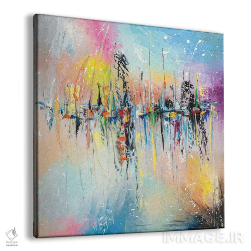 تابلو انتزاعی روی اسکله اثر کوپتسووا آرت - نمای پرسپکتیو محصول