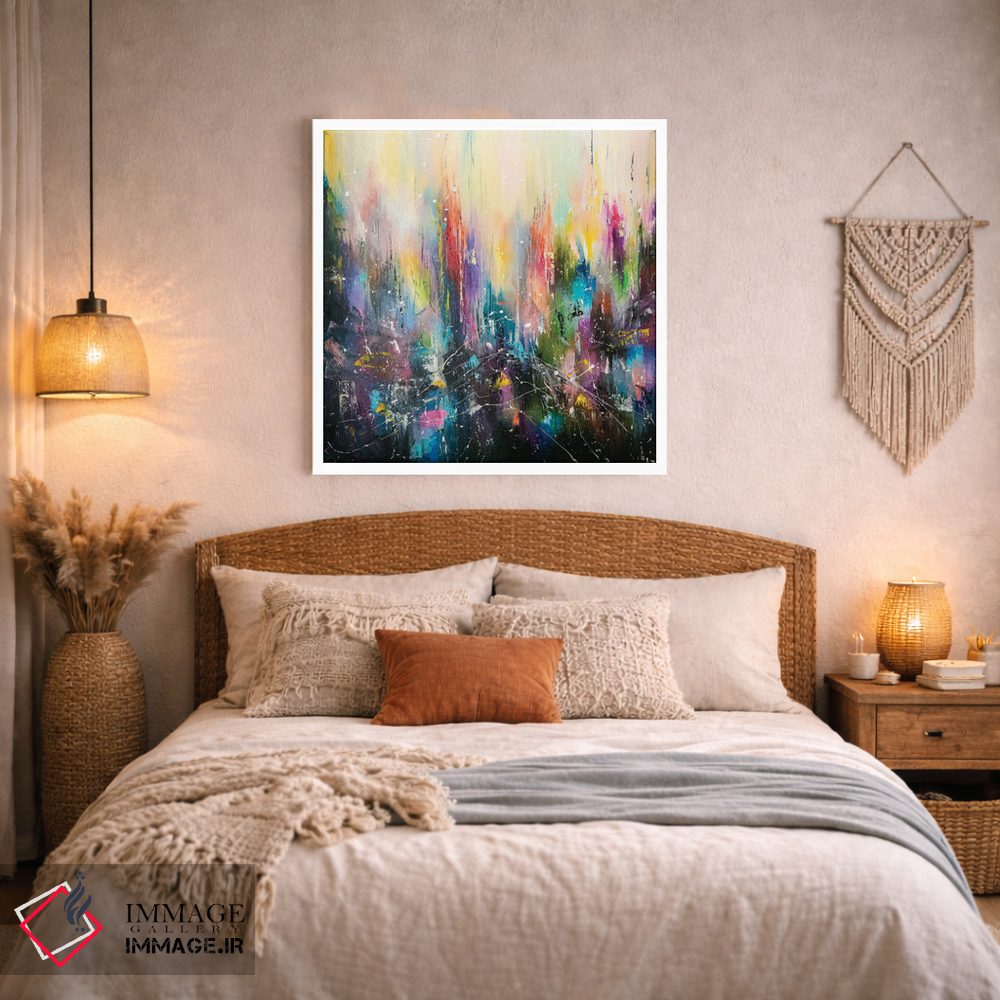 تابلو انتزاعی شهر جادویی اثر کوپتسووا آرت - D1W