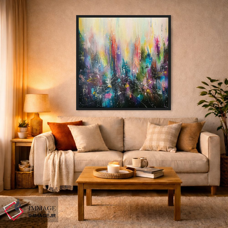 تابلو انتزاعی شهر جادویی اثر کوپتسووا آرت - D3B