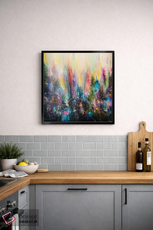 تابلو انتزاعی شهر جادویی اثر کوپتسووا آرت - D4B