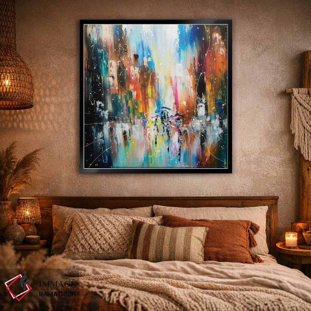 تابلو انتزاعی باران در خیابان اثر کوپتسووا آرت - D1B