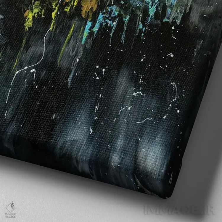 تابلو دکوراتیو من فیل هستم اثر کوپتسووا آرت - نمای نزدیک بافت بوم